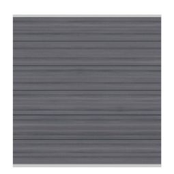 TraumGarten schutting WPC PLATINUM XL Grijs, Profiel Zilver privacy schutting steekzaun lamellenomheining Veldmaat: max. 178x183 cm (BxH), Set bestaande uit 6 profiellatten en 2 afwerkingsprofielen