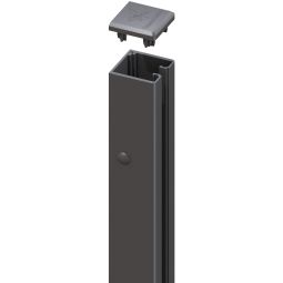 TraumGarten schutting SYSTEM U-klemprofiel antraciet voor directe montage van SYSTEN hekwerkelementen aan schuttingpalen, carports, huismuren enz.