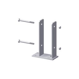 TraumGarten U-paalankertje zum opschroeven U-paaldrager uit gegalvaniseerd staal, 26 cm hoog, voor 9x9 cm houten palen – incl. schroeven, om op te pluggen