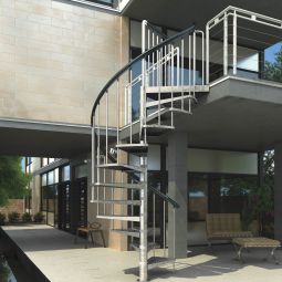 DOLLE buitentrap Gardenspin met gaten-treden tuintreden spiltrap tot 399,5 cm totale hoogte, verschillende buitendiameters