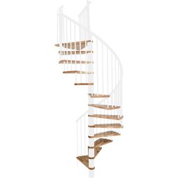 Minka spiltrap Spiral Effect wit wendeltrap incl. aluminiuminox, verschillende breedten