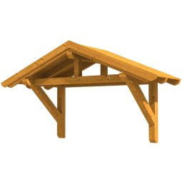 Skan Holz Afdak Stralsund Dak Eik Licht Zadeldak van Noord-Europees sparrenhout, 289x114 cm, constructievollhout met stevige mortise- en tenoncondingen