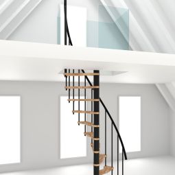 Minka spiltrap Suono Smart Beuk zwart Spiltrap incl. metalen leuning