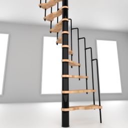 Minka Spiltrap Suono Beuk zwart Spiltrap incl. metalen balustrade