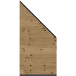 TraumGarten SYSTEM Hout Thermo Massief Hek-aansluiting Zichtschutz Steekzaun Lamellenomheining 91x184 op 94 cm, Set van 6 afzonderlijke profielen en 2 afwerkingslijsten (Aluminium & poedergecoat)