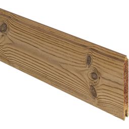 TraumGarten SYSTEM Hout Thermo Massief Enkelprofiel Zichtscherm Steekzaun Lamellenomheining Afmetingen (HxBxT): 14x178x2 cm, Scandinavische den hittebehandeld, zonder chemicaliën