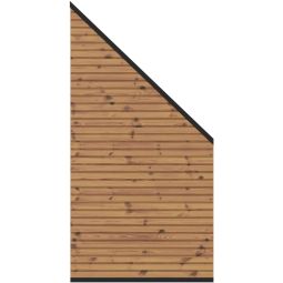 TraumGarten schutting SYSTEM NEO Thermo-Hout hek-aansluitset Aansluitingsset met 18 houten profielen, 2 aluminium lijsten & 4 T-verbinders – perfecte oplossing voor zijdelingse hekafsluitingen