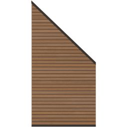 TraumGarten Schutting SYSTEM NEO PLATINUM Hek-aansluiting teak-bruin SYSTEM NEO PLATINUM Aansluitlement met beschermmantel, 91x184/94 cm – ideaal voor nette hekafwerkingen