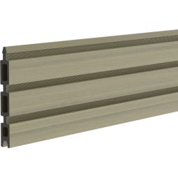 TraumGarten Schutting SYSTEEM NEO PLATINUM Enkel profiel taupe-grijs WPC-enkel profiel 15x2 cm, lengte 178,3 cm – omhuld, inkorting mogelijk, UV-bestendig, ideaal voor zelf bouwen van hek