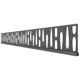 TraumGarten schutting SYSTEEM Decoratief profiel OMEGA Antraciet incl. adapter Hoogte: 15 cm of 30 cm