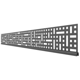 TraumGarten Schutting SYSTEM Decoratief Profiel QUATTRO Antraciet Hoogte: 15 cm of 30 cm