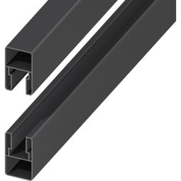 TraumGarten schutting SYSTEM verticaal adapter 2-pack antraciet voor verticale plaatsing van de SYSTEM WPC of SYSTEM ALU hekwerkelementen