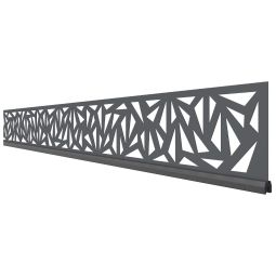 TraumGarten schutting SYSTEM Decoratief profiel TRIGON Antraciet Combinatieroosters voor alle SYSTEM hekken, poedergecoat metaal, incl. klemlijsten voor gebruik aan de SYSTEM schuttingpalen