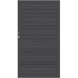 TraumGarten schutting SYSTEM WPC Platinum XL poort Antraciet/Antraciet Aluminium frame 66x40 mm, XL-HHP-profiel, 98x180 cm, stabiel, onderhoudsarm, DIN rechts/links, incl. beslag set