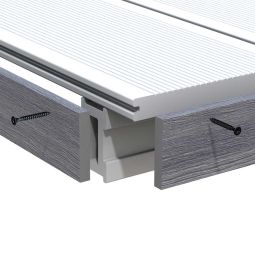 TraumGarten WPC-terrasplank Afwerkingsleiste DREAMDECK PLATINUM Grijs Afmetingen: 10x60x2000mm