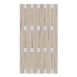 TraumGarten schutting JUMBO WPC Alu-Design poort zand/aluminium Metalen frame, JUMBO‑WPC‑latten & Alu-designprofiel, 98x180 cm, DIN links/rechts monteerbaar, incl. beslag set