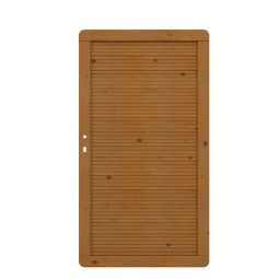 TraumGarten Schutting ARZAGO Hout Poort Bruin Afmeting 98x179 cm, stabiel frame 40x88 mm, houten latten 21x122 mm, ondoorzichtig, horizontale profielering, DIN rechts/links monteerbaar
