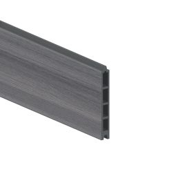 TraumGarten Schutting Einzelprofil SYSTEM WPC PLATINUM Grijs Privacyschutting Steekzaun Lamellenomheining Afmetingen (LxBxH): 178x15x2cm, inkortbaar