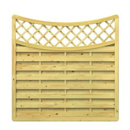 TraumGarten schutting houtwerk XL zwing met rooster-rond-onder zichtscherm lamellenzaun Versterkt frame, latten glad geschaafd, maat: 179x179 cm