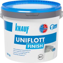 Knauf Uniflott Finish spachtelmortel 20 kg onmiddellijk gebruiksklaar voegspachtelmiddel.