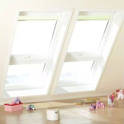 VELUX dakraam lichtoplossing QUARTETT kunststof THERMO wit ramen 2-voudige standaard beglazing, gehard glas buiten, gelamineerd glas binnen