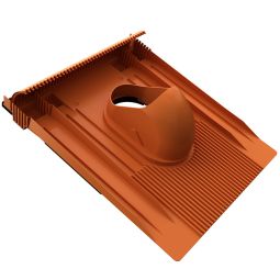 Klöber Universele basisplaat Venduct DN100 rood met lange schort dakdoorvoering dakafluchting Afmeting: 540x440 mm, universeel inzetbaar
