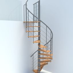 Minka spiltrap Venezia Smart grijs wenteltrap inclusief handgreep uit pvc, verschillende breedtes