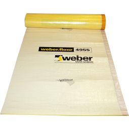 weber ondervloer weber.floor 4955 Trittschall- en scheidingslagenbaan geluidsisolatie folie Rolafmetingen: 30x1 Meter