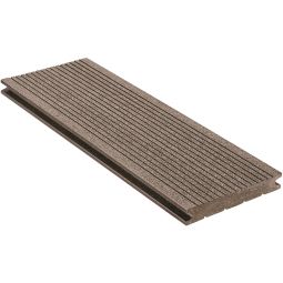 NATURinFORM WPC-terrasplank 21x139 mm DIE KOMPAKTE zwartbruin massief Antislip, geborsteld oppervlak, hoge belastbaarheid en duurzame kwaliteit