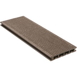 NATURinFORM WPC-terrasplank 21x139 mm DIE KOMPAKTE honingraatprofielplank zwartbruin Lichte terrasplank met geborsteld, antislip oppervlak, stabiel en duurzaam