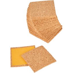 NATURinFORM kurk-pads onderlagen voor terrasplanken onderconstructie 60x60 of 70x70 mm, 10 of 3 mm dik, 25 stuks per verpakking