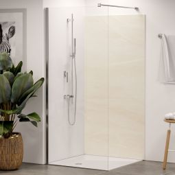 Winwall douchewand aluminium composiet zandsteen geslepen apart of als set, verschillende formaten kiesbaar