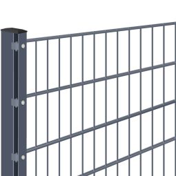 Dubbelstaafmat hekwerk voor opbouwen Alles-inbegrepen pakket Antraciet Compleet-set Personaliseer uw hek met onze configurator – inclusief alle schuttingpalen & bevestigingsmaterialen