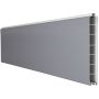 GroJa BasicLine smal PVC-steekzaun schutting zilvergrijs enkelprofiel zichtscherm lamellenomheining