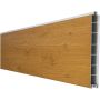 GroJa BasicLine smal PVC-steekzaun schutting eikenhout natuur enkelprofiel zichtscherm lamellenomheining