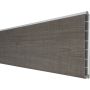 GroJa BasicLine smal PVC-steekzaun schutting Grey Ash Cut Enkelprofiel privacyscherm lamellenhek