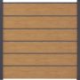 GroJa BasicLine Premium PVC-steekzaun schutting Aseikenkleur Natuur zichtschermlatten