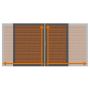 TraumGarten dubbele poort op maat schutting SYSTEEM RHOMBUS Vintage Oak