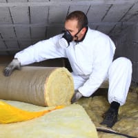 Beschermende kleding glaswol afvoeren