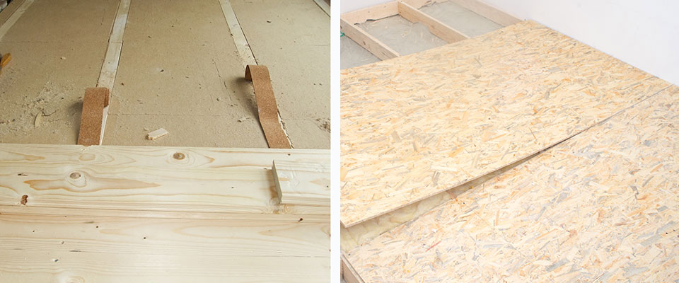 Ruwhout of OSB-platen